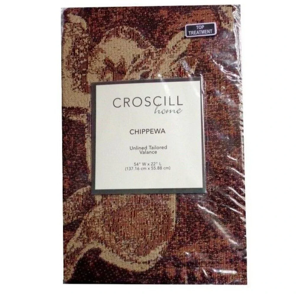 Croscill Deer Tailored Valance Chippewa Cabin Hunting Camp Lodge 54